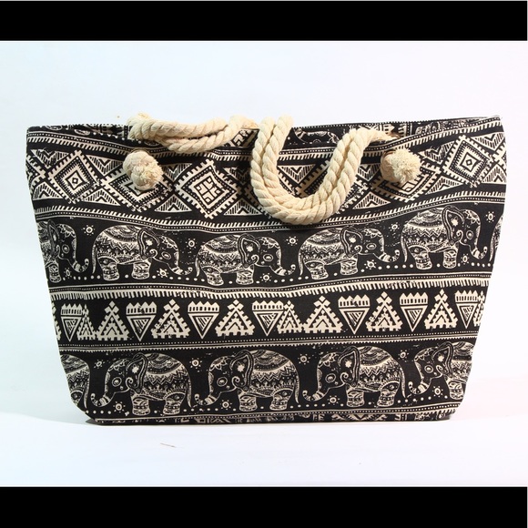 Handbags - Elephant Print Tote